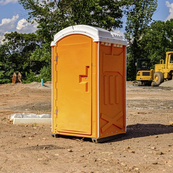 how often are the porta potties cleaned and serviced during a rental period in Faulkner MD